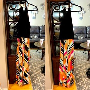 Dressbarn halter jumpsuit with chain detail (M)